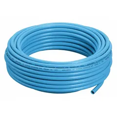 This LDPE irrigation pipe features a 1/2" tube connection and a maximum working pressure of 80 psi. It is used in low-pressure irrigation systems such as drip lines and garden watering. The pipe measures 16 inches in width and 5 inches in height.