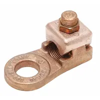 BURNDY Wire Connector: 400 kcmil – 500 kcmil Wire Sizes, 3/4 in Stud Size, Unplated Copper Lug Body (MPN QDA34)