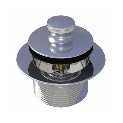 WATCO Drain Stopper: Brass/PVC, Chrome-Plated, 2 in Overall Dia - Bathtub Drain Stoppers