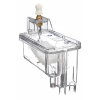 Float chamber for Manitowoc ice machines, used to regulate water level and control water flow. Ensures consistent ice production by maintaining proper fill and preventing overflow. Replacement part for commercial ice machines