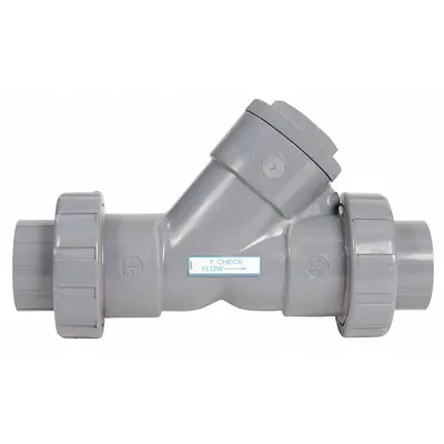 HAYWARD True Union Y Check Valve: Piston, Y-Style Valve Body, 1/2 in Pipe Size - PVC Y Piston Check Valves