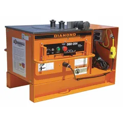 Stationary corded rebar cutter and bender for cutting and bending #8 rebar. Operates on 120V AC or 115V AC power. Tool weight of 321 lb provides stability for repetitive use in concrete reinforcement and construction applications.