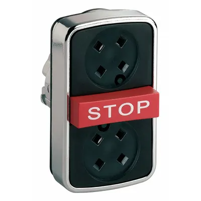 SCHNEIDER ELECTRIC Multihead Operator: Non-Illuminated, 3 Button, Flush Profile - Multihead Push-Button Operators