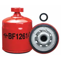 BALDWIN FILTERS Fuel Filter: Spin-On, 3 in Outside Dia, M16-1.50 Thread Size, Cellulose, BF1261