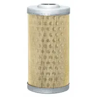 Cartridge-type diesel fuel filter with glass media. Outside diameter 1 3/8 in, inside diameter 7/16 in. Includes O-ring. Used in fuel systems of farm equipment to remove contaminants