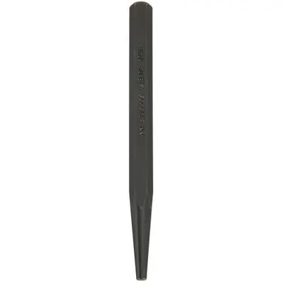 MAYHEW PRO Solid Punch: 5/32 in Tip Dia, 3/8 in Shank Wd, 1 1/2 in Taper Lg, 5 in Overall Lg - Pin Loosening Punches