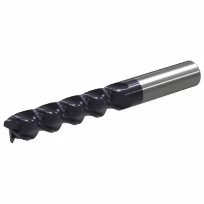 WIDIA Corner Chamfer End Mill: Carbide, TiAlN Coated, 4 Flute, 8 mm Mill Dia - Fast-Cutting Carbide Corner-Chamfer End Mills for Steel & Cast Iron