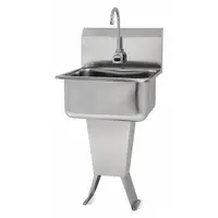 SANI-LAV Hands-Free Sink: 41 1/2 in Overall Ht, 19 in Bowl Lg, 10 in Bowl Dp, 2 gpm Flow Rate, 18 ga (MPN ESB2-521L)