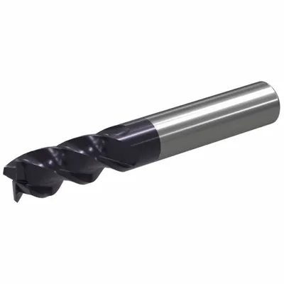 WIDIA Corner Chamfer End Mill: Carbide, TiAlN Coated, 4 Flute, 8 mm Mill Dia - Fast-Cutting Carbide Corner-Chamfer End Mills for Steel & Cast Iron