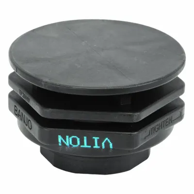 BANJO Bulkhead Tank Flange: Polypropylene Body, 2 in Female NPT Threaded Inside - Swirl-Prevention Caps