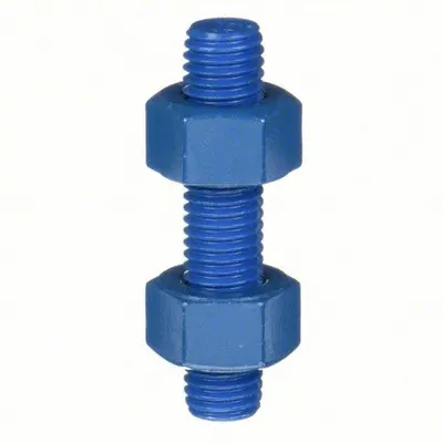 USA FASTENER Fully Threaded Stud: 1 1/8"-8 Thread Size, Steel, Grade B7, PTFE Coated - PTFE-Coated Fully-Threaded Rods & Studs