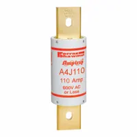 MERSEN Fuse: A4J Series, Class J, Blade Body, Fast-Acting, 110 A, 600 V AC, 300 V DC, Non-Indicating (MPN A4J110)