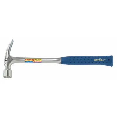 ESTWING Hand Tools: Steel, Textured Grip, Steel Handle, 22 oz Head Wt, 16 in Overall Lg - Steel Straight-Claw Framing Hammers