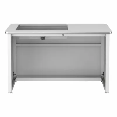 VERSADESK Computer Desk: Wood, White, 0 Drawers, 48 in Overall Wd, 31 in Overall Ht - Downview Computer Desk