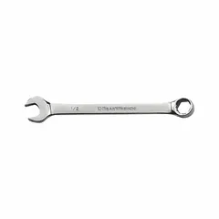 Metric 6-point combination wrench with 8 mm head size, made from alloy steel with a full polish chrome finish. Offset design provides clearance for working on recessed fasteners. Suitable for tightening or loosening bolts and nuts in mechanical assembly and maintenance tasks.