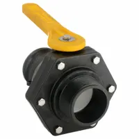 BANJO Manual Two-Way Ball Valve: 3 in, Polypropylene, Straight, MNPT x Male Camlock, Two-Piece (MPN VSFMT300FP)