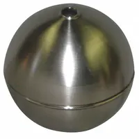 NAUGATUCK Tubed Float Ball: Float Ball, 3/8 in Connection Through Tube Size, Through Tube, 5 in Dia. (MPN GRT50S419B)