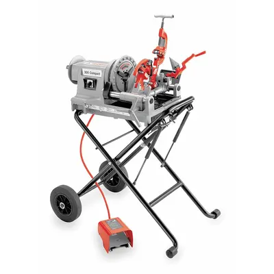 RIDGID Portable Pipe Threading Machine: 300, For 1/8 in to 2 in Pipe, 1/2 hp, Manual Chuck - Portable Pipe Threading Machines