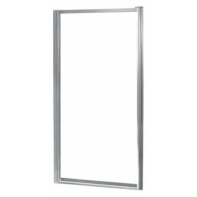 FOREMOST Shower Door: 33 in Min. Door Wd, 35 in Max. Door Wd, 65 in Overall Ht - Pivot Shower Doors