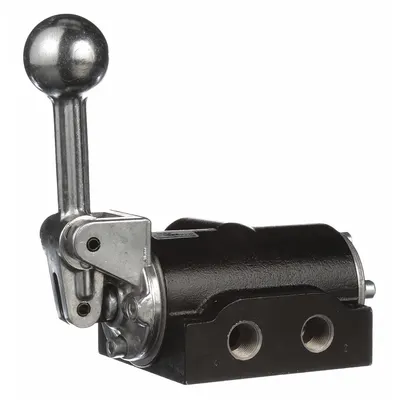 ARO Manual Air Control Valve: K, Four-Way / Three-Position, Lever, Gray - ARO K Series Manual Air Control Valves