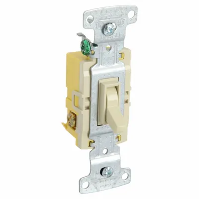 BRYANT Wall Switch: Toggle Switch, 3-Way, Maintained, Ivory, 120V AC - Toggle Wall Switches