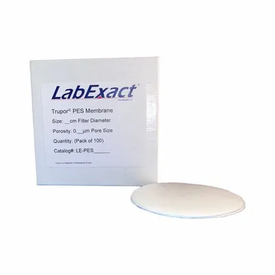LABEXACT Membrane Filter: 90 mm Dia, 0.45 um Pore Size, Polyethersulfone - Polyethersulfone (PES) Membrane Filters