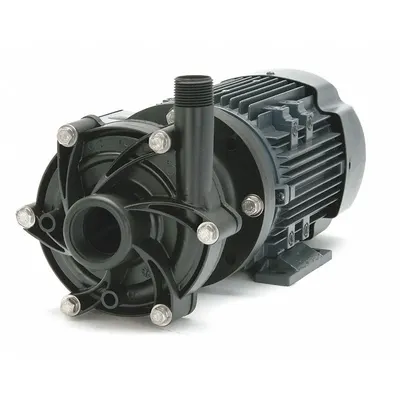 FINISH THOMPSON Magnetic Drive Pump: PVDF, 3/4 hp Horsepower, Three Phase, PVDF - Magnetic-Drive Straight Centrifugal Pumps