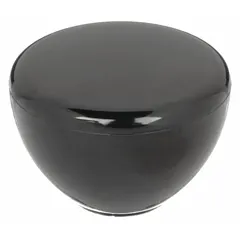 Ball knob with threaded hole made of thermoset material. Features a 1.875 in diameter and 3/8"-16 thread with 10 mm thread length. Used for manual adjustment and clamping on industrial machinery and control panels.