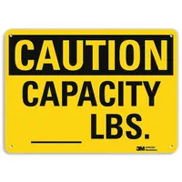 Caution Sign: Plastic, Mounting Holes Sign Mounting, 10 in x 14 in Nominal Sign Size, 0.055 in Thick (MPN U4-1104-NP_14X10)