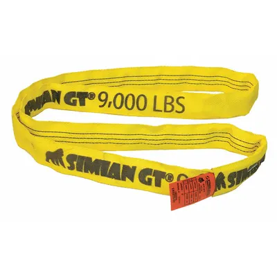 STREN-FLEX SIMIAN GT Round Sling: Type 5, Polyester, Nylon, 10 ft Sling Lg - Abrasion-Resistant Endless Round Slings