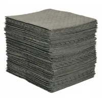 Polypropylene perforated sorbent pad, 100 per pack. Each pad absorbs up to 64 oz of fluids. Used for containing and cleaning up industrial spills and leaks in maintenance, manufacturing, and facility areas