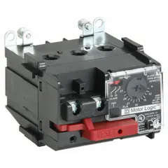 Three-pole NEMA Size 1 electronic overload relay rated for 9 A – 27 A at 600V AC. Provides adjustable overcurrent protection for three-phase motors without requiring thermal units. Compatible with 9065 Motor Logic Solid State Overload Relays contactor series. Suitable for use in motor control centers and panel boards.