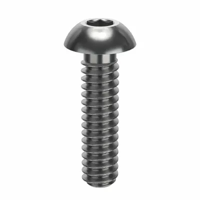 FOREVERBOLT Socket Head Cap Screw: #10-24 Thread Size, 3/4 in Lg, Button, NL-19, Stainless Steel - Button Head Socket Cap Screws