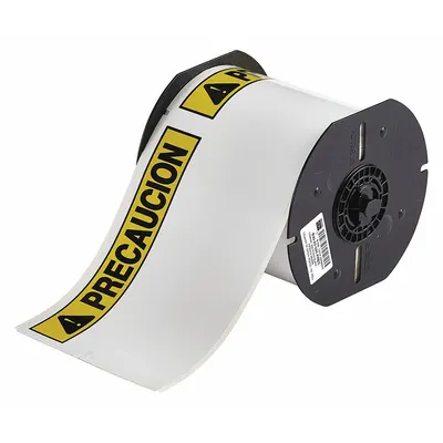 BRADY Pre-Cut Label Stock Roll: Precaucion, PRECAUCION Header, 4 in x 6 1/4 in - Brady Precaucion Precut Label Rolls