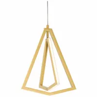 AFX INC. Pendant: 12 5/8 in Dia, 14 7/8 in Ht, Gold, 1,000 lm, 3000K, 20 W, 120V AC, Dimmable (MPN GNAP15L30D1GD)