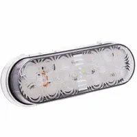 MAXXIMA Back-Up Light: LED, Backup/Reverse Light, Clear, Oval, 2 in Overall Ht, 6 3/8 in Overall Wd (MPN M63324-ADF)