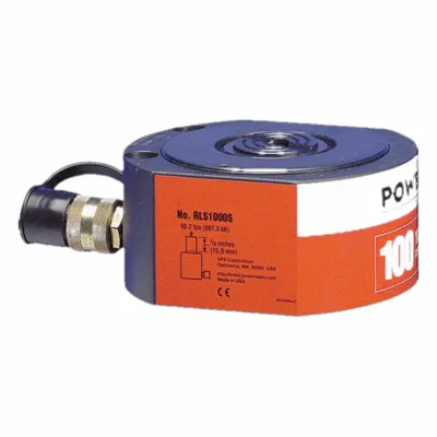 POWER TEAM Standard Hydraulic Rams: Single Acting, 100 ton Nominal Capacity - Low Profile Rams