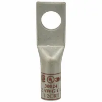 Compression Lugs: 3/8 in Stud Size, 2 AWG For Wire Sizes, Stranded Wire Type, Std, Copper (MPN 30024)
