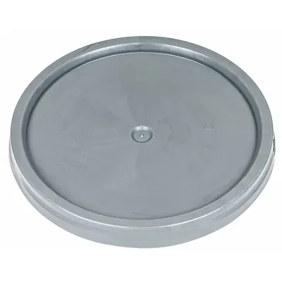 BASCO Pail Lid: Gasketed/Snap-On/Tear Tab, 12 1/4 in Overall Dia, Gray, Plastic - Tear Tab Lids