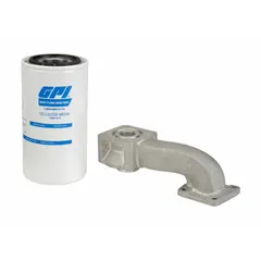 Replacement particulate fuel filter assembly with a 10 micron rating. Designed for use in fuel systems to remove contaminants and protect downstream components. Compatible with manufacturer model number V25-012.
