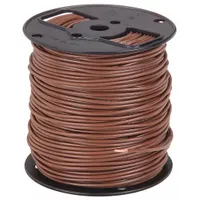 SOUTHWIRE Hookup Wire: 12 AWG Conductor Size, Brown, 500 ft Overall Lg, 600 V Volt (MPN 411040507)