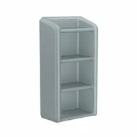 CORTECH Shelf/Step: Gray, 49 in Overall Ht, 25 in Overall Wd, 14 in Overall Dp, 4 Shelves, ISO 22196 (MPN 7111GY)