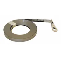 Steel, corrosion-resistant blade refill for innage measurement of dark liquids in storage tanks. Features a double-sided Metric/SAE scale and swivel snap tip. 100 ft (30 m) length with gray finish