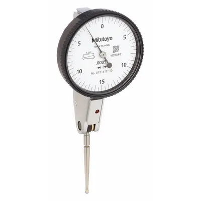 MITUTOYO Horizontal Dial Test Indicator, 0-0.03 in, +/-0.0005 in, 513-412-10E - Dial Test Indicators - Horizontal & Tilted-Face Styles