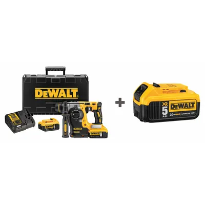 DEWALT Rotary Hammer: L-Shape, 20V DC, SDS-Plus, 1 in max - DEWALT Cordless Rotary Hammers
