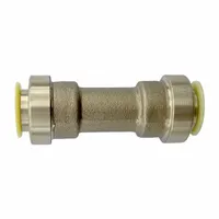 This removable brass push-to-connect union fitting connects two tubes of 5/8 in OD without tools. Suitable for pneumatic and fluid systems in industrial automation, instrumentation, and HVAC applications. Type: Push-to-Connect x Push-to-Connect