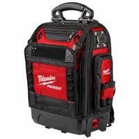 MILWAUKEE PACKOUT Tool Backpack: 18 in W x 9 1/2 in D x 20 in H, Polyester, Red, 35 Inside Pockets (MPN 48-22-8303)
