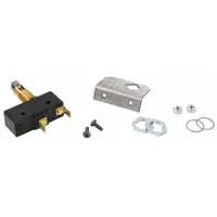 Door switch and hardware assembly for Blodgett ovens. This component supports door interlock functionality, helping to prevent oven operation when the door is open. Suitable for use in commercial kitchen equipment
