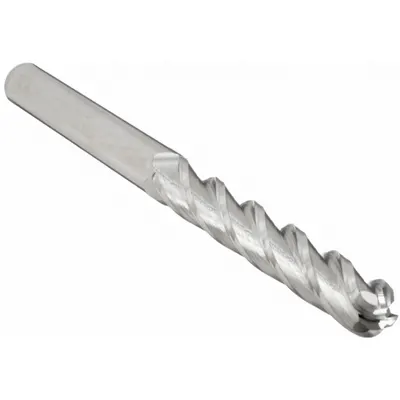 OEM Carbide Ball End Mill, 4 Flute, 1/2" Mill Dia, 3" LOC, 6" OAL, 229-001053AA - General Purpose Carbide Ball End Mills