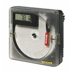 The DICKSON SL4100 is a circular chart recorder that measures temperature in both Celsius and Fahrenheit over a range of -18°C to 37°C. It provides a continuous paper record of temperature conditions, suitable for environmental monitoring, HVAC, and storage applications. Note: This unit is not certified and does not include a chart or pen.